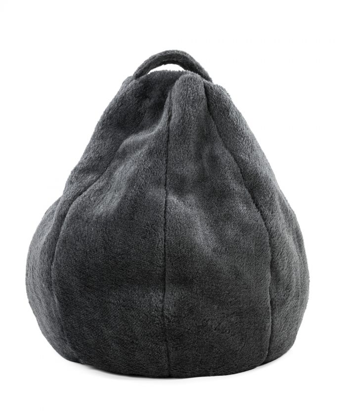 A charcoal grey faux fur iCrib