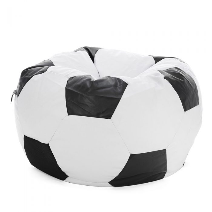 Soccer ball bean bag looking rounded