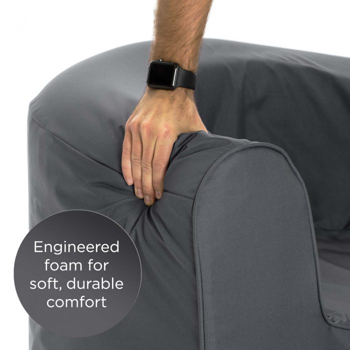 Close up of the soft durable foam pop lounge armchair