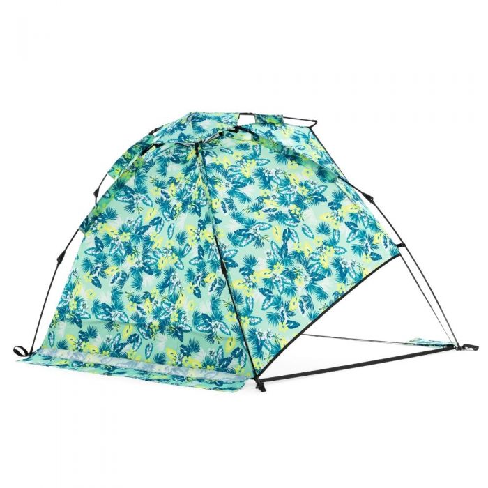 tropical leaf print airlie sun shelter from behind