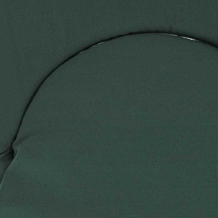 Close up of the dark green fabric of the forest green cushion recliner beach chair